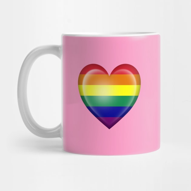 Gay Pride Rainbow Heart Flag by jeffbartels
